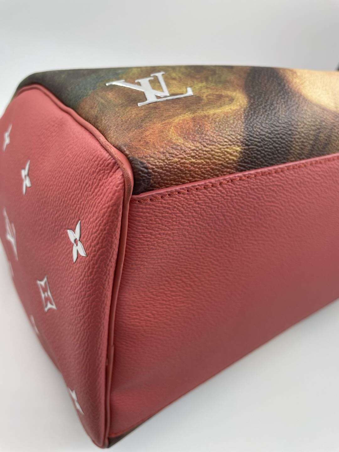 LOUIS VUITTON Masters Speedy 30 Bag M43372 MONA LISA Jeff Koons Purse Auth Rare