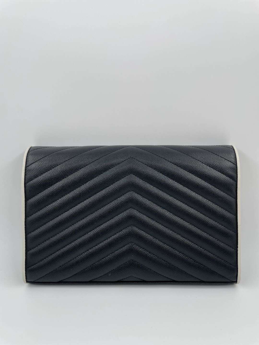 YSL Clutch Bag with White Trimmings