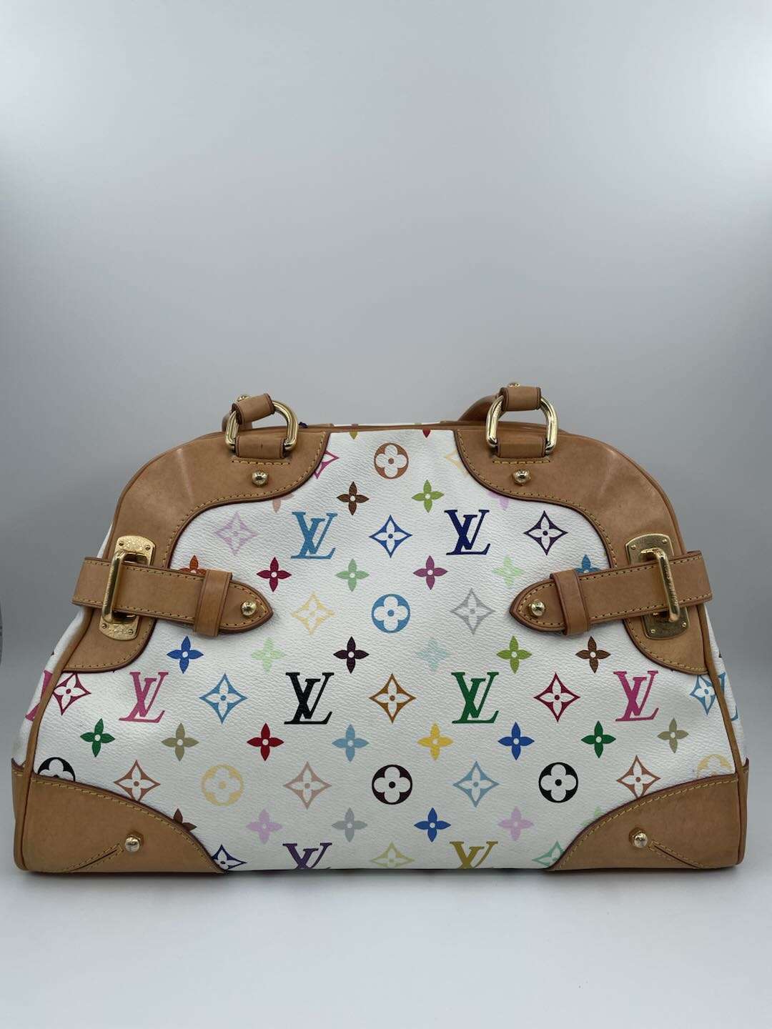 Louis Vuitton Monogram Multicolor White Claudia Hand Bag