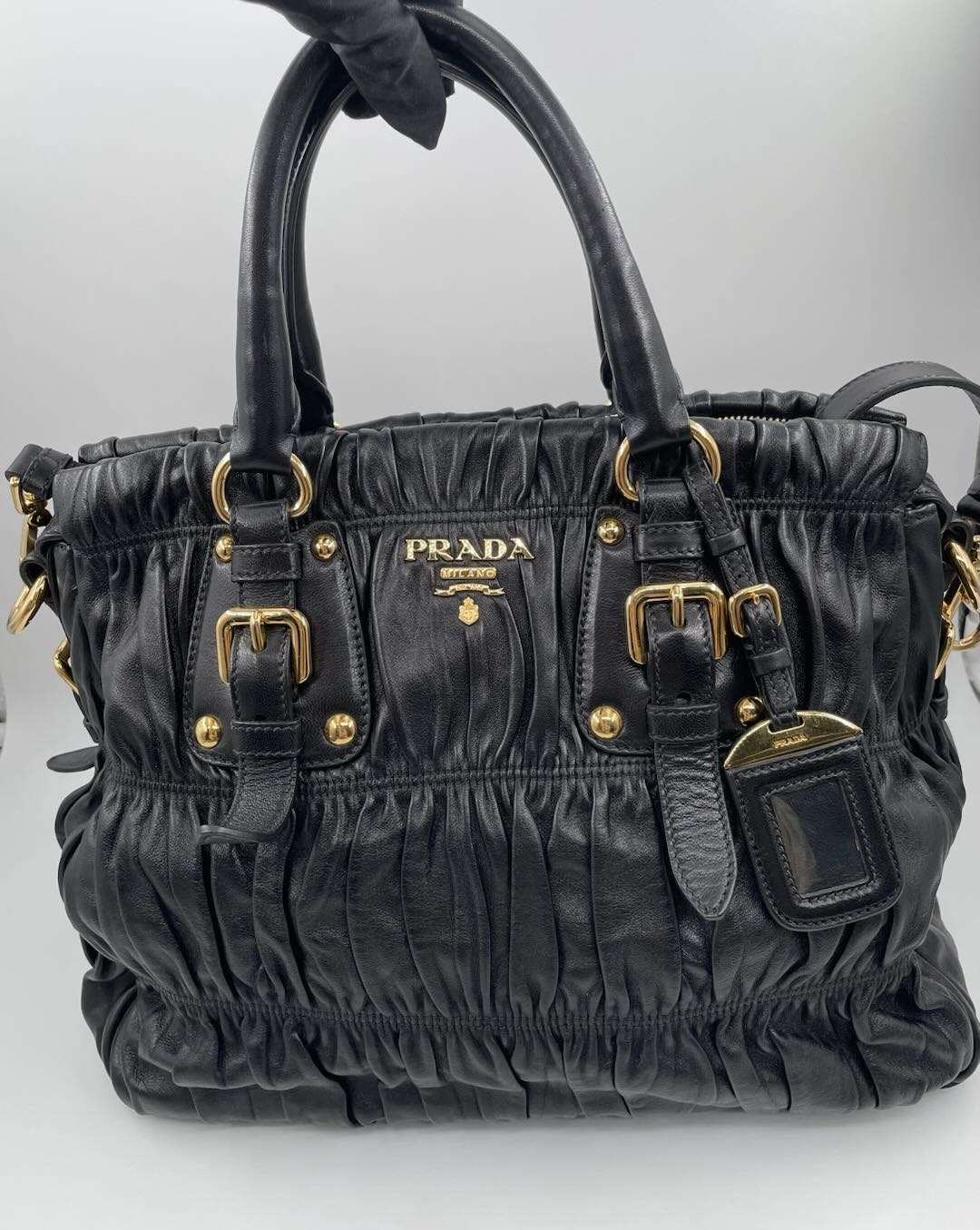 Prada Gaufre Nappa Leather Nero Shoulder Bag