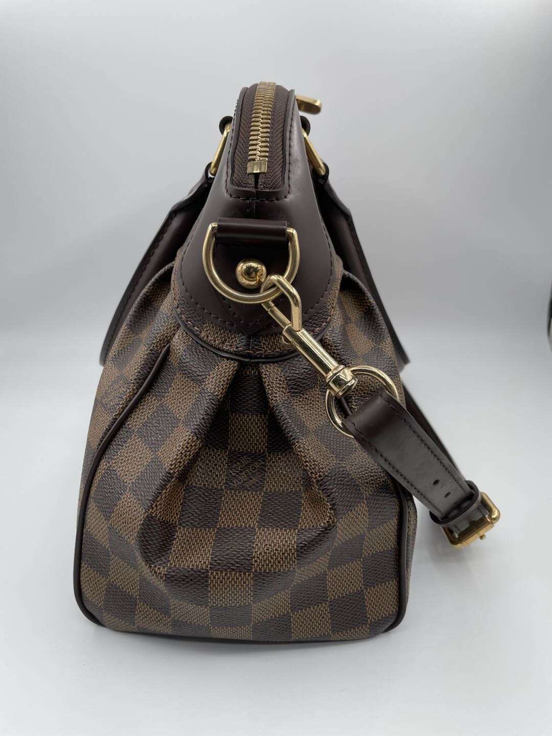 Louis Vuitton Trevi Handbag Damier PM Brown 2 Way Satchel Crossbody
