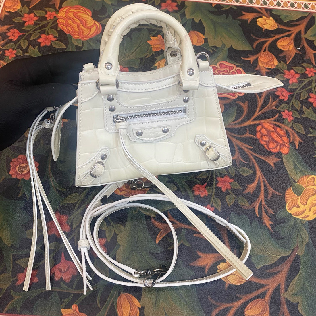 Balenciaga Neo Classic Patent Leather Crossbody Bag