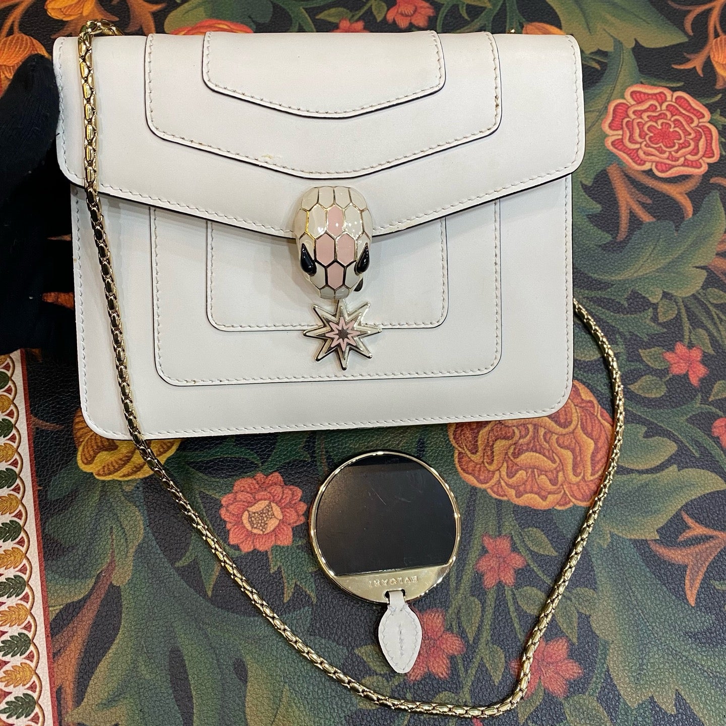 Bulgari Serpenti Leather Handbag