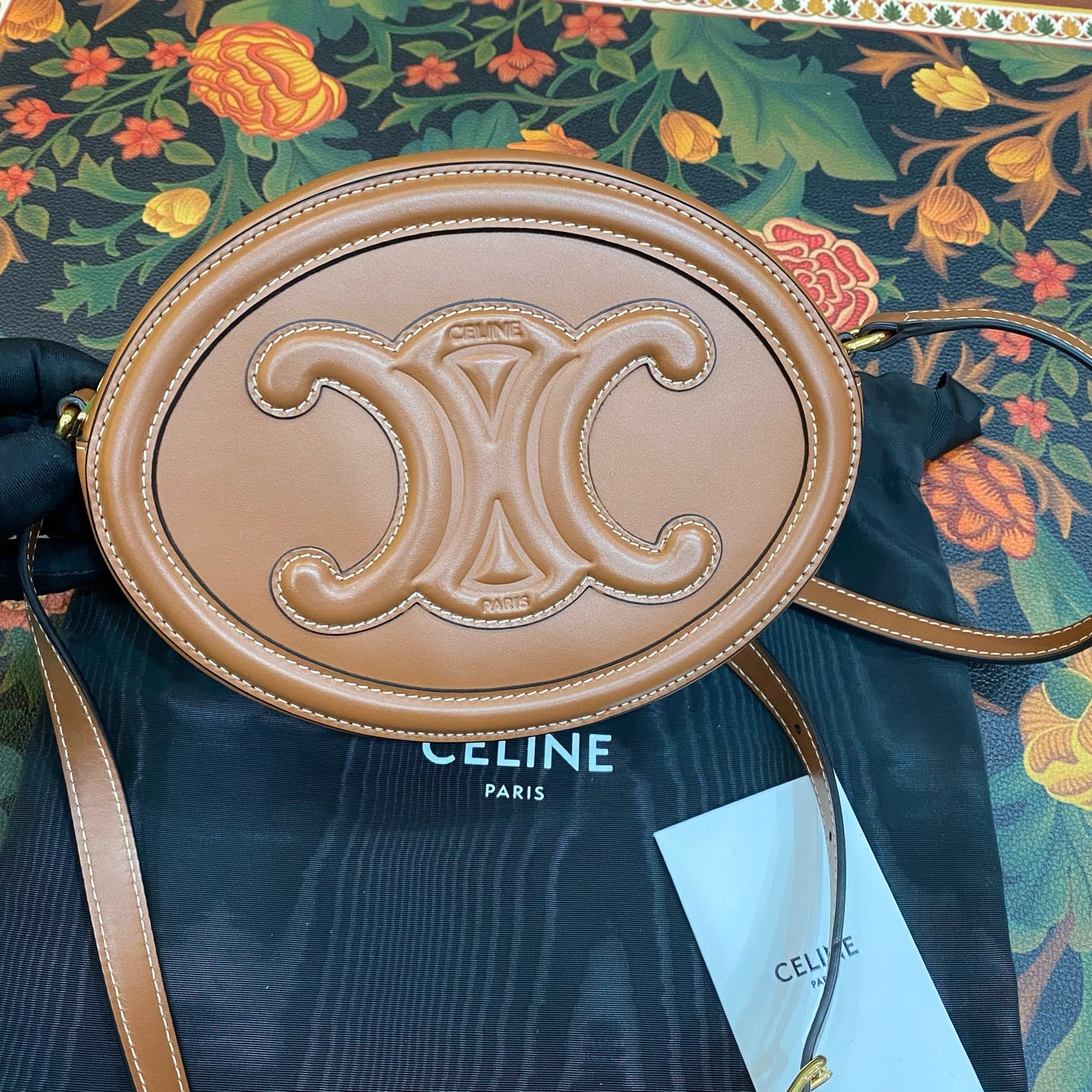 Celine Triomphe Leather Crossbody Bag