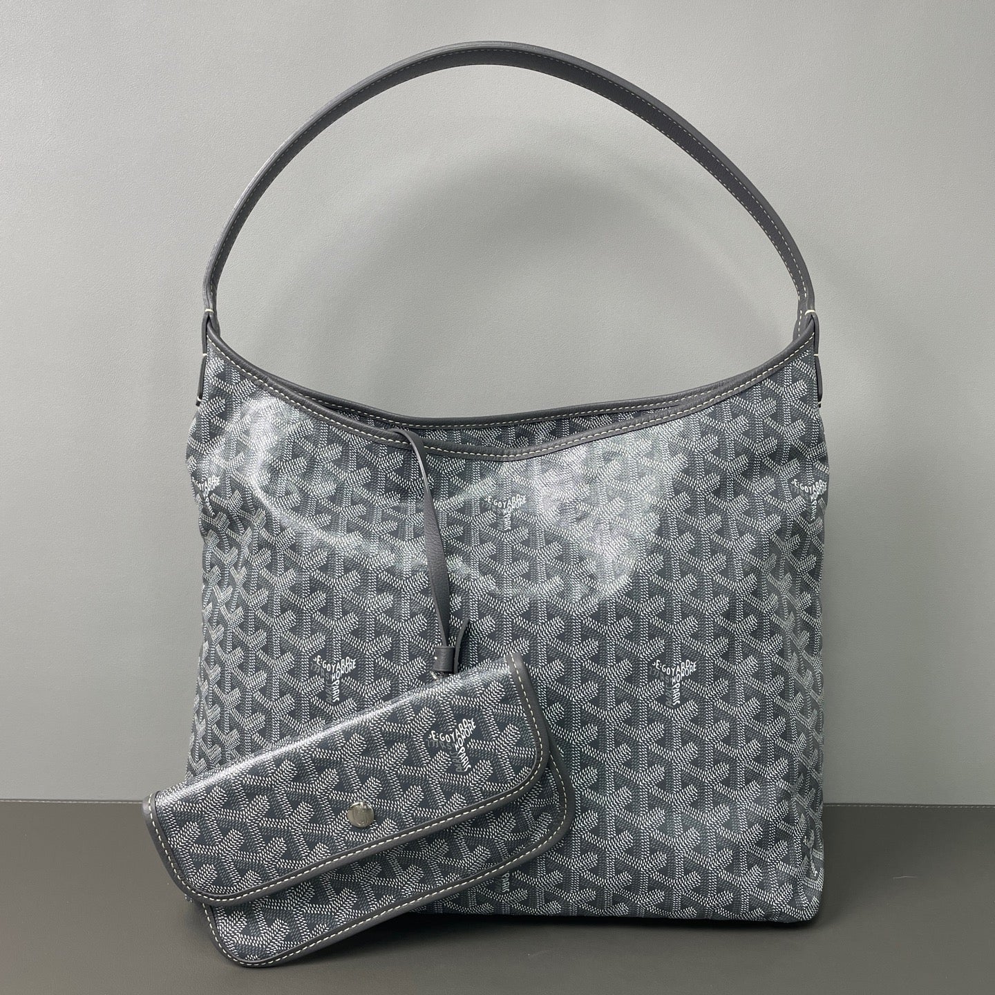 Goyard Goyardine Boheme Hobo Grey