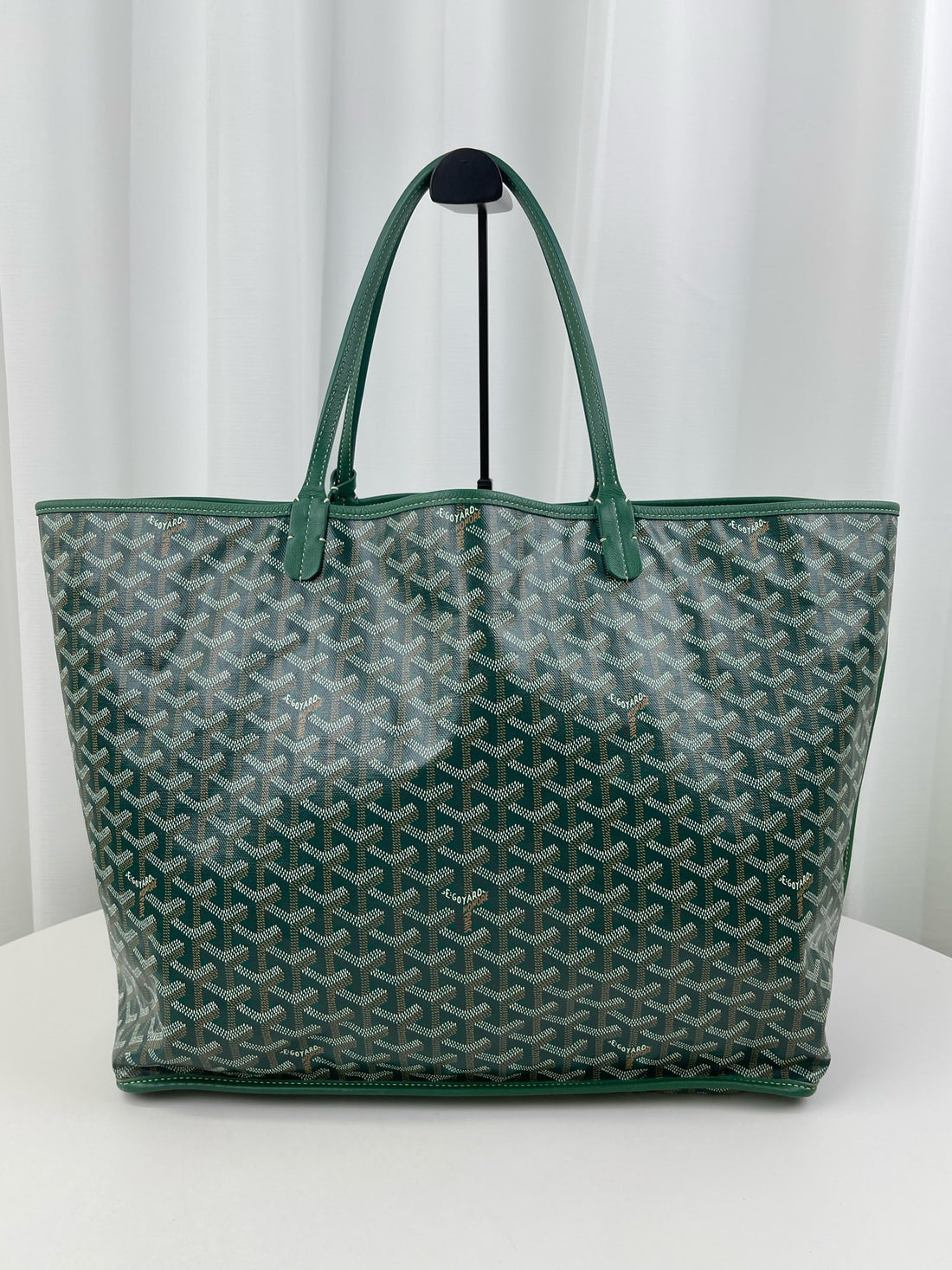 Goyard St Saint Louis GM Green Goyardine Wallet Tote Bag with Handle