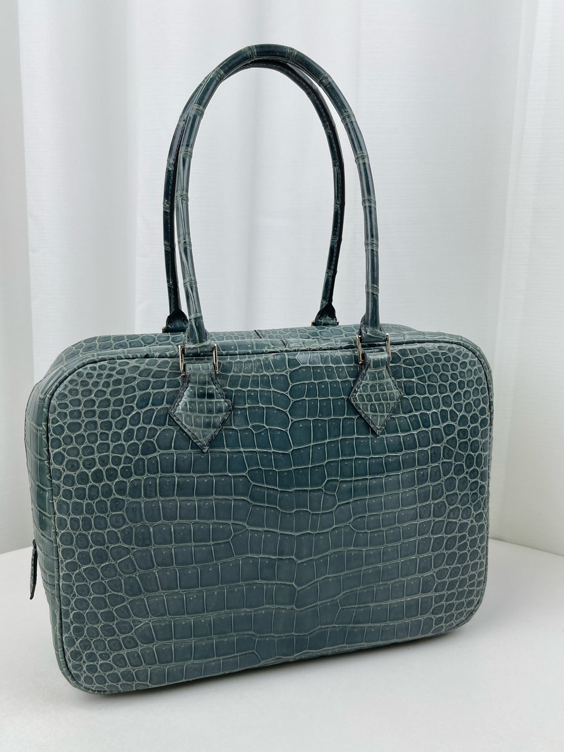 Hermès  Plume crocodile leather handbag