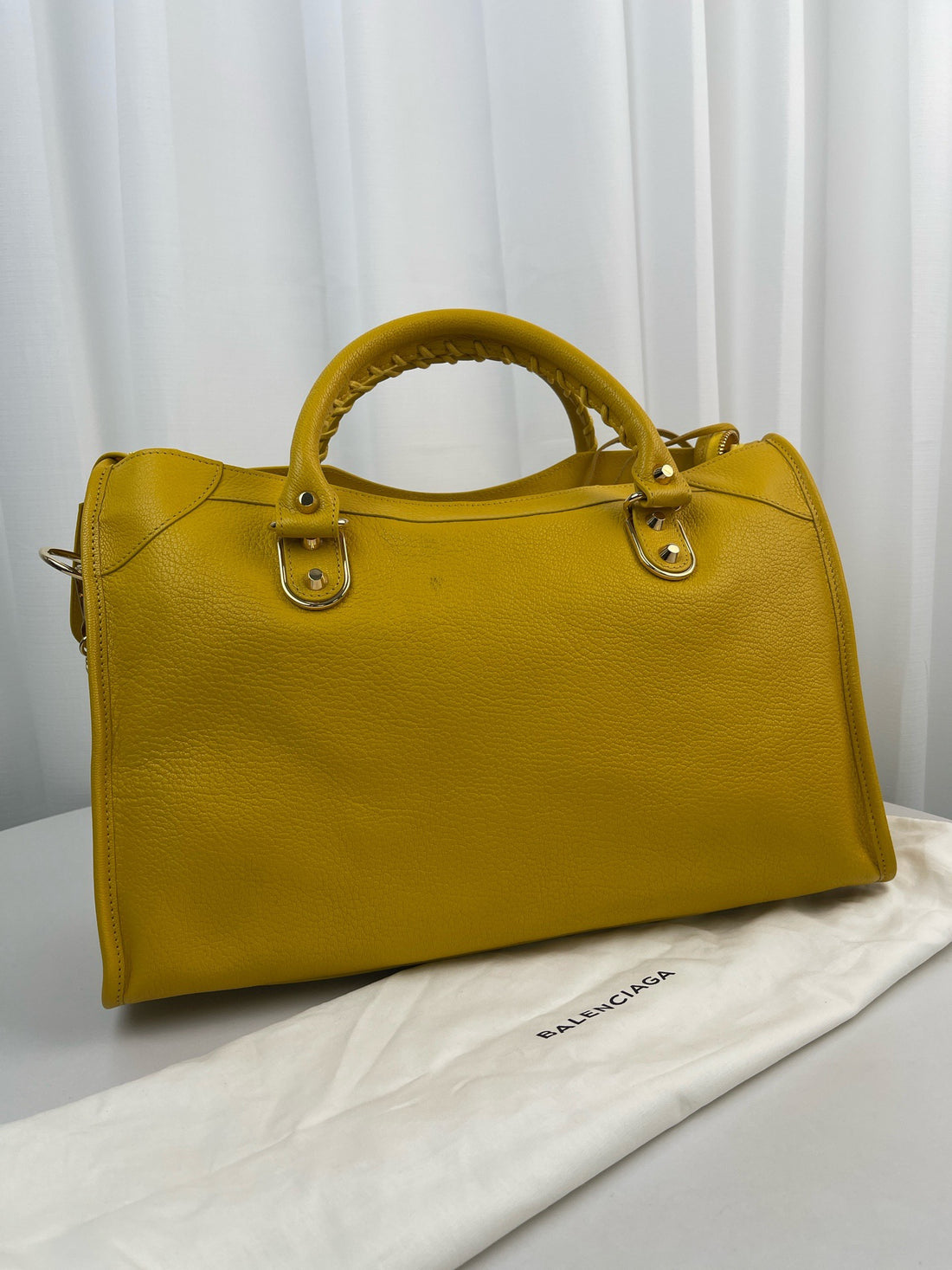 Balenciaga City mongolian lamb handbag