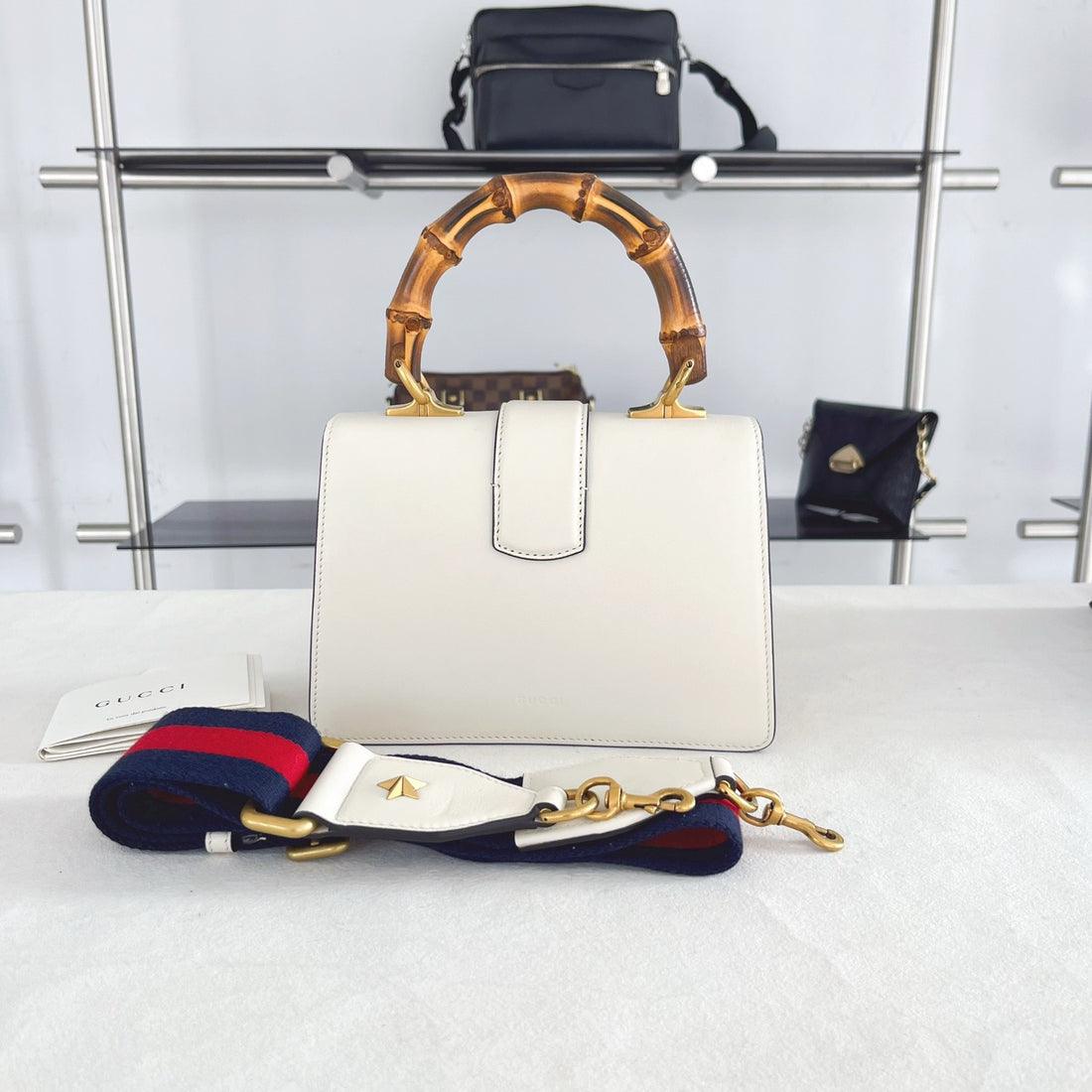 GUCCI Dionysus Bamboo Leather Handbag