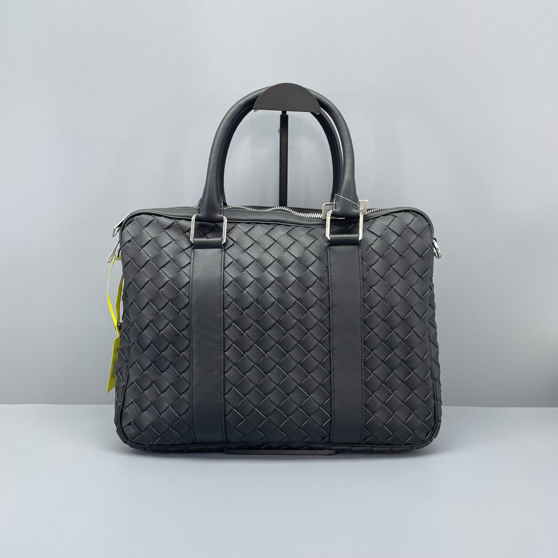 Bottega Veneta intrecciato woven briefcase, black