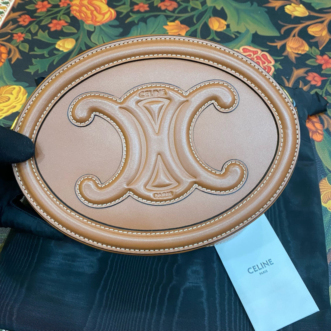 Celine Triomphe Leather Crossbody Bag