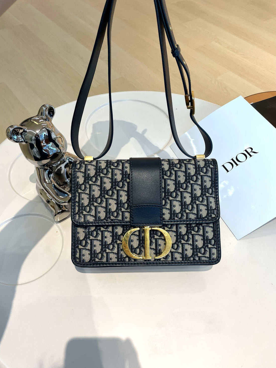 Dior 30 Montaigne Oblique Jacquard Fabric Bag