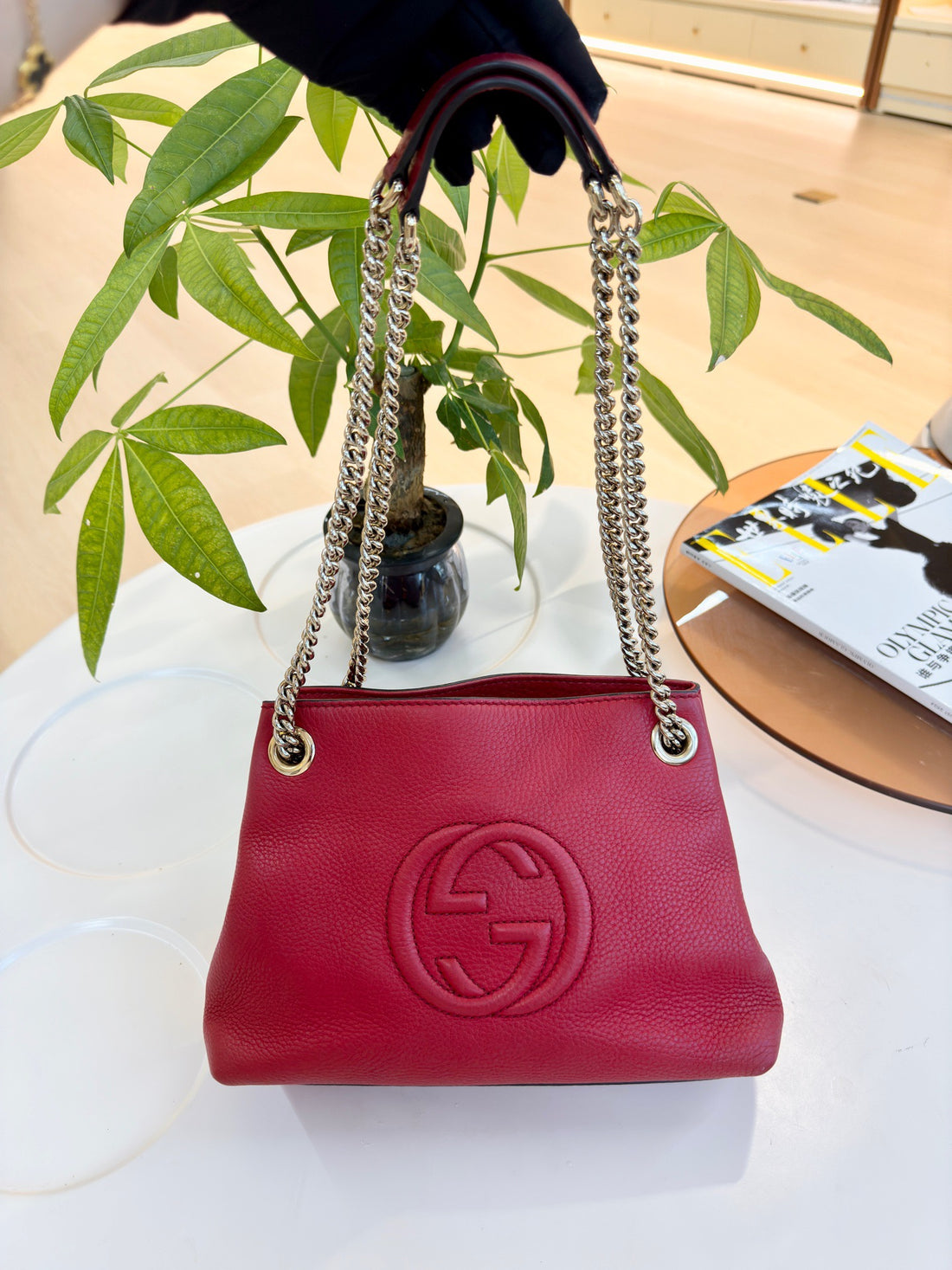 GUCCI Soho Leather Handbag