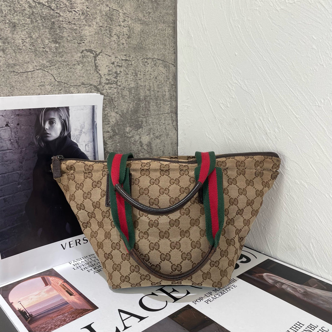 Gucci canvas tote bag