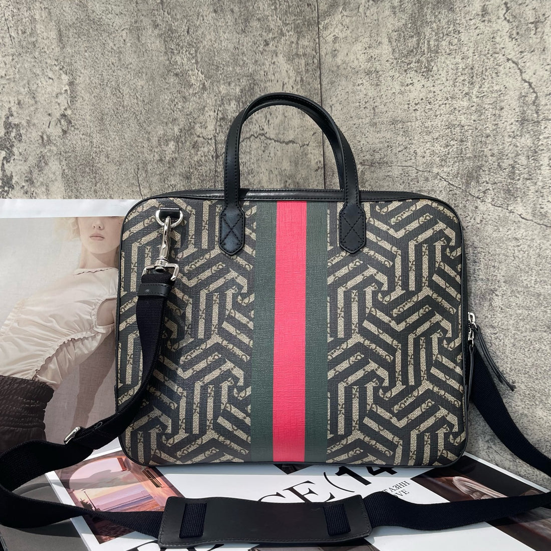 GUCCI leather handbag business bag