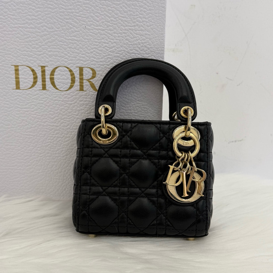 Dior Micro Lady Dior Reversible Shoulder Bag