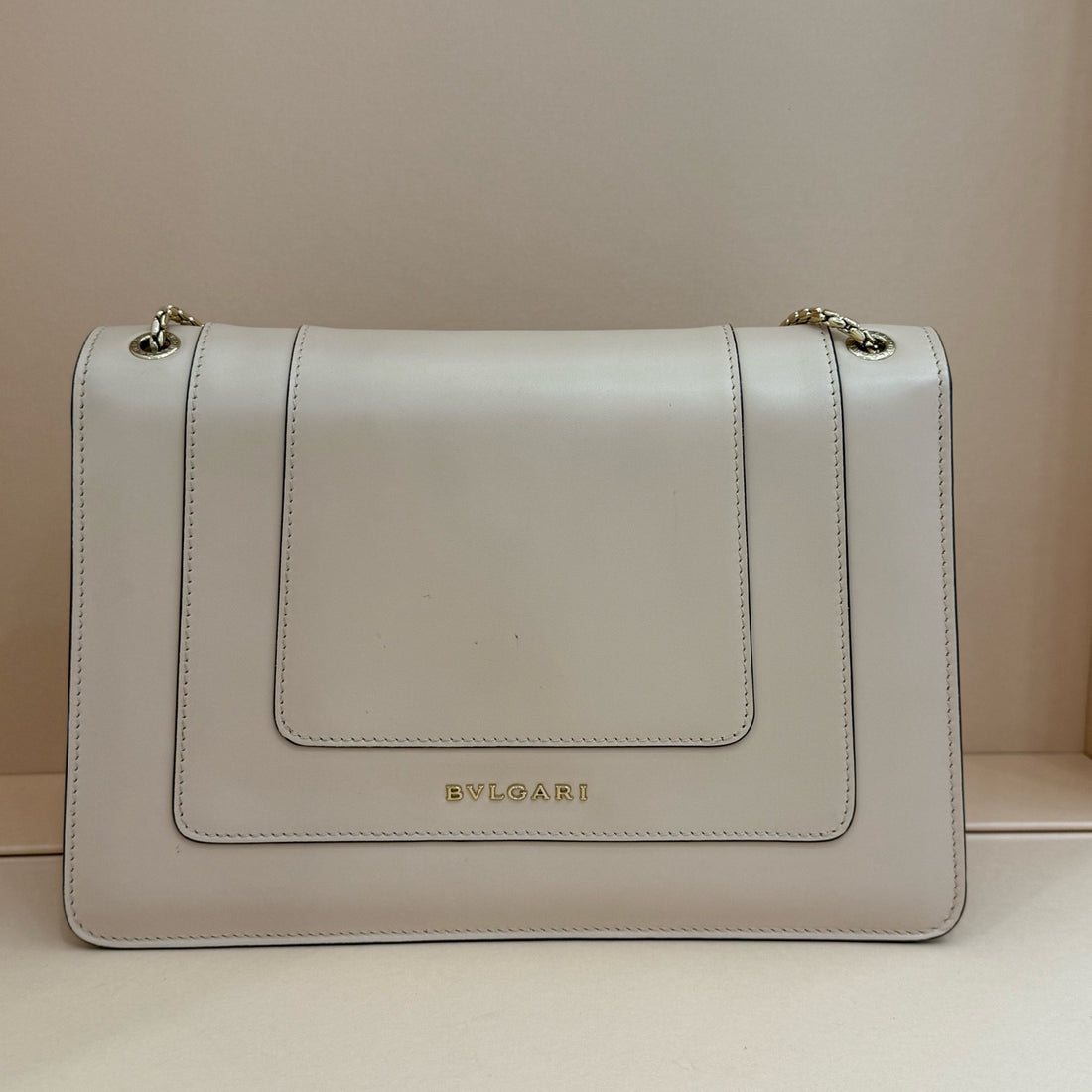 Bulgari snakeskin leather handbag