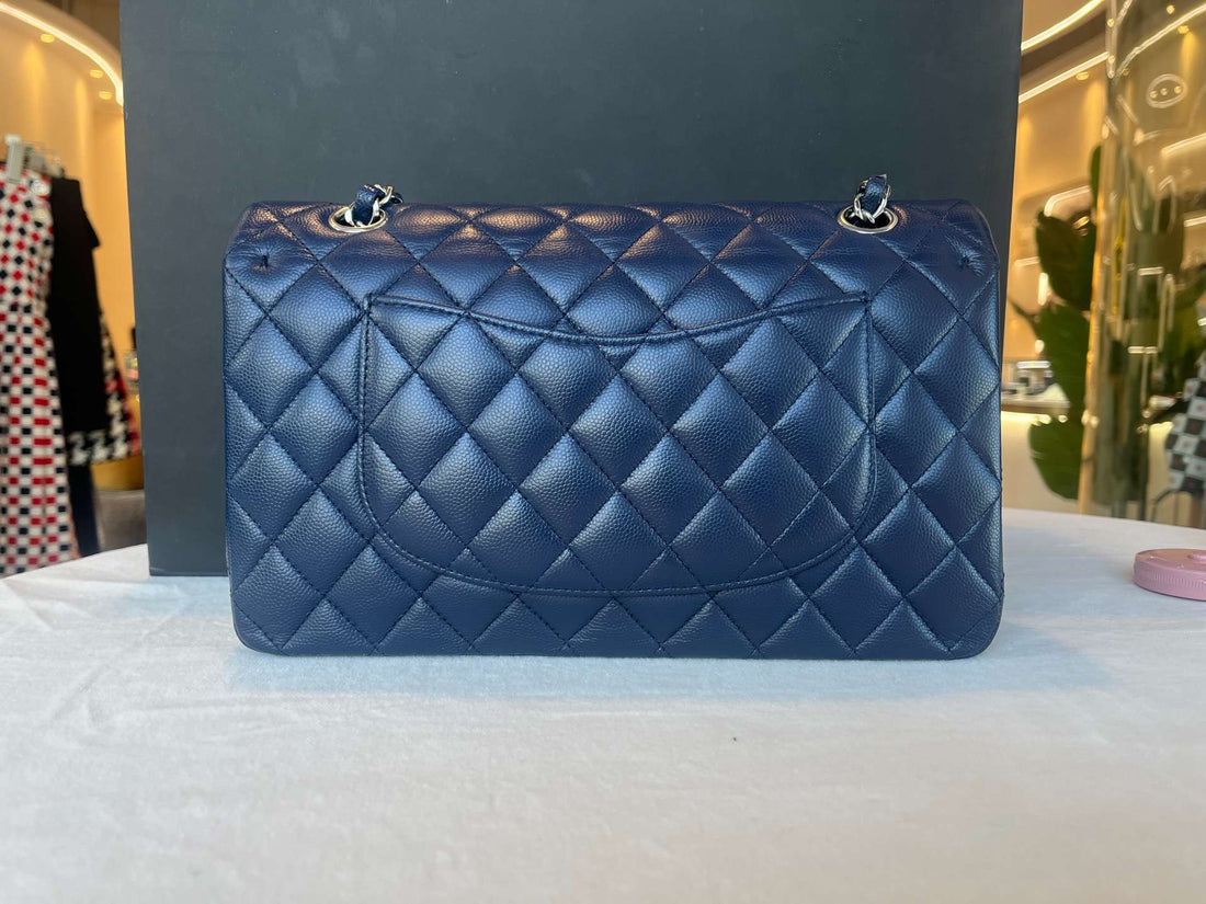 Chanel Maxi Navy Blue Caviar