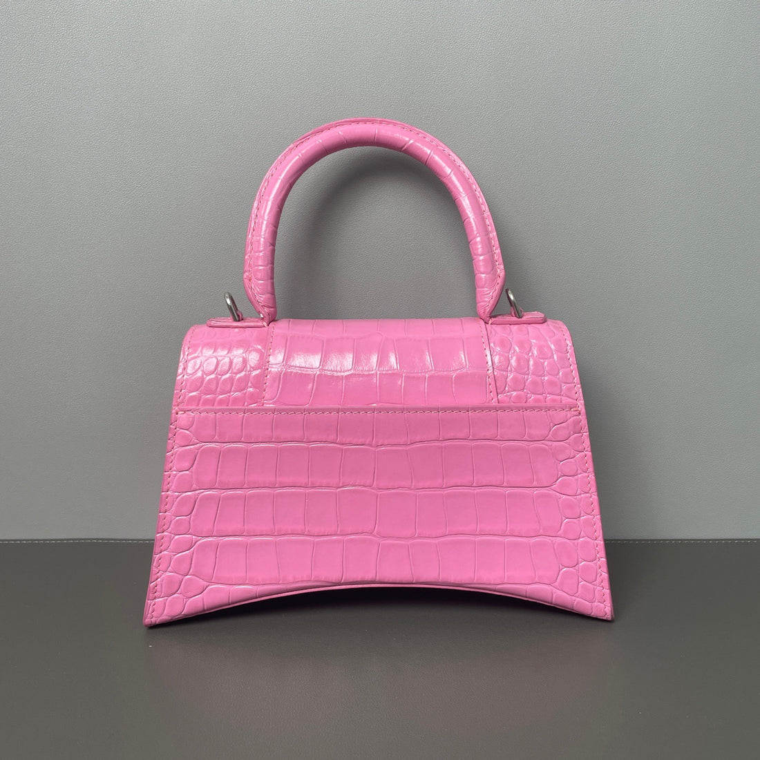Balenciaga  Hourglass-shaped crocodile leather handbag