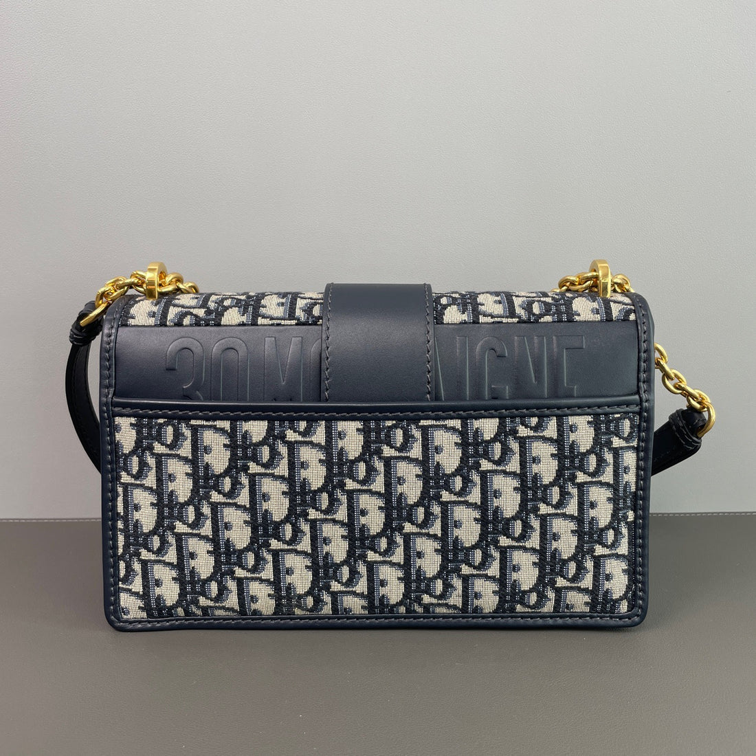 Christian Dior  Oblique 30 Montaigne Chain Flap Bag, Blue