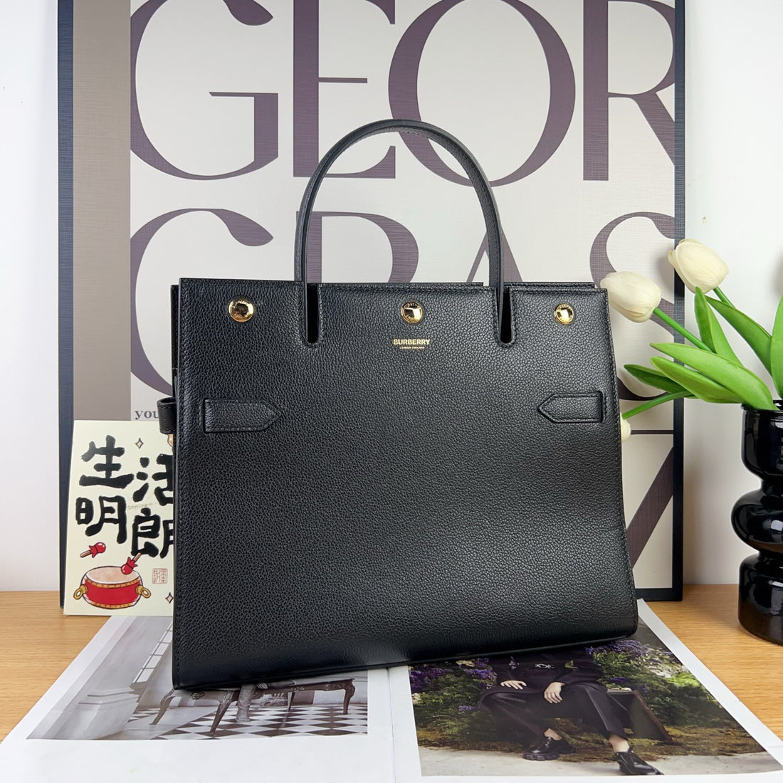 Burberry leather handbag