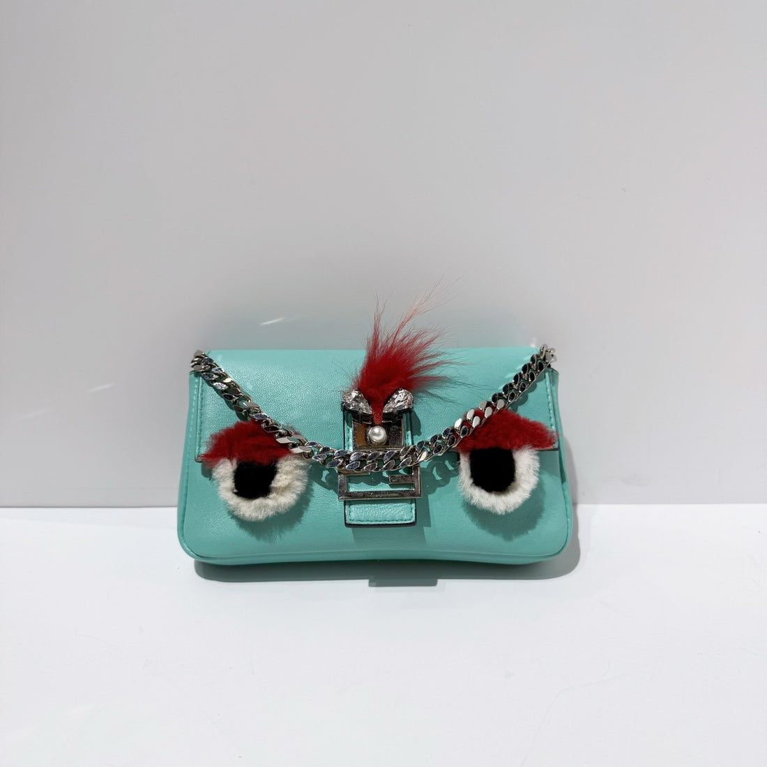 Fendi  Baguette Leather Crossbody Bag