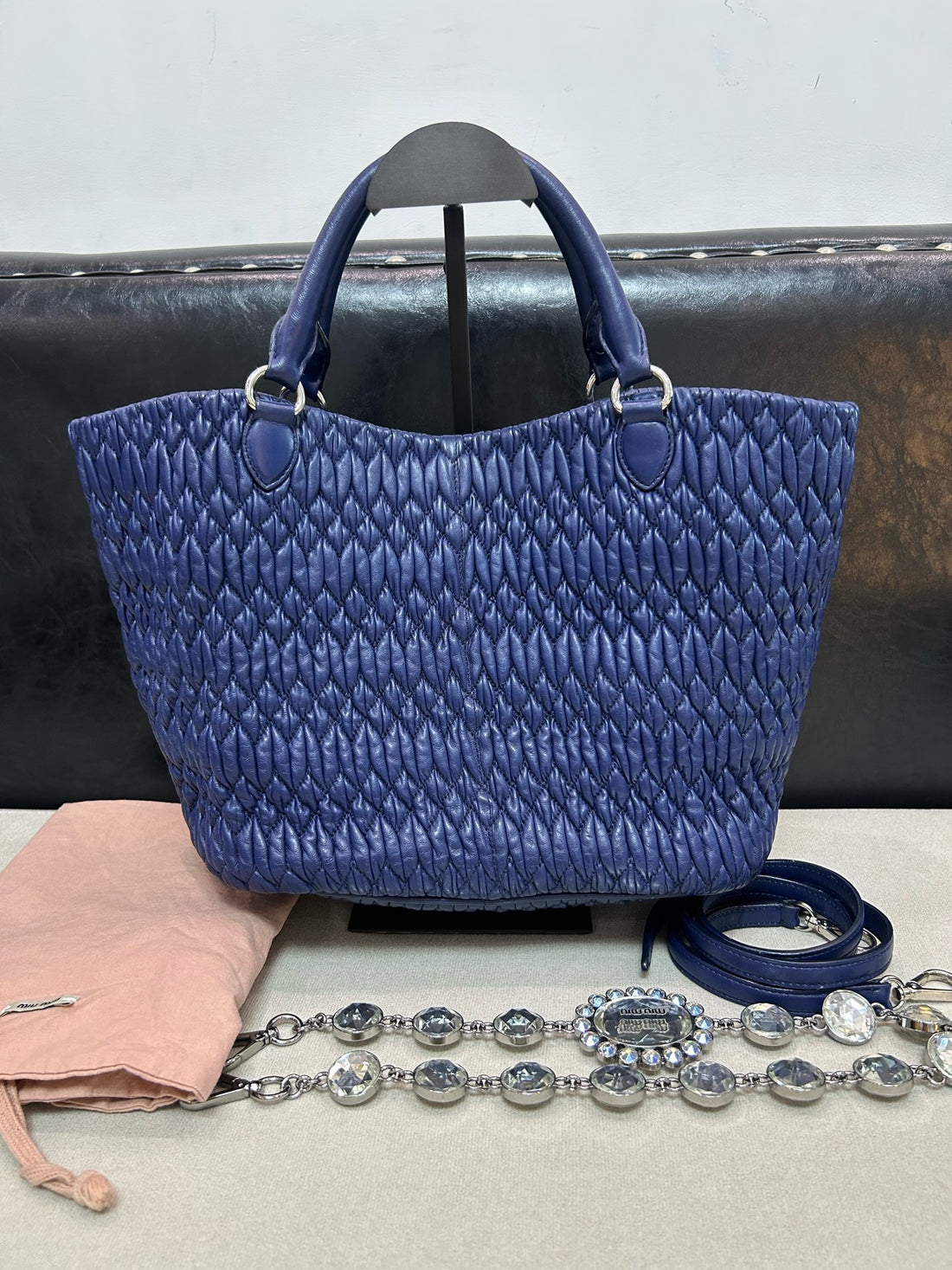 MIU MIU Miu Wander Leather Handbag