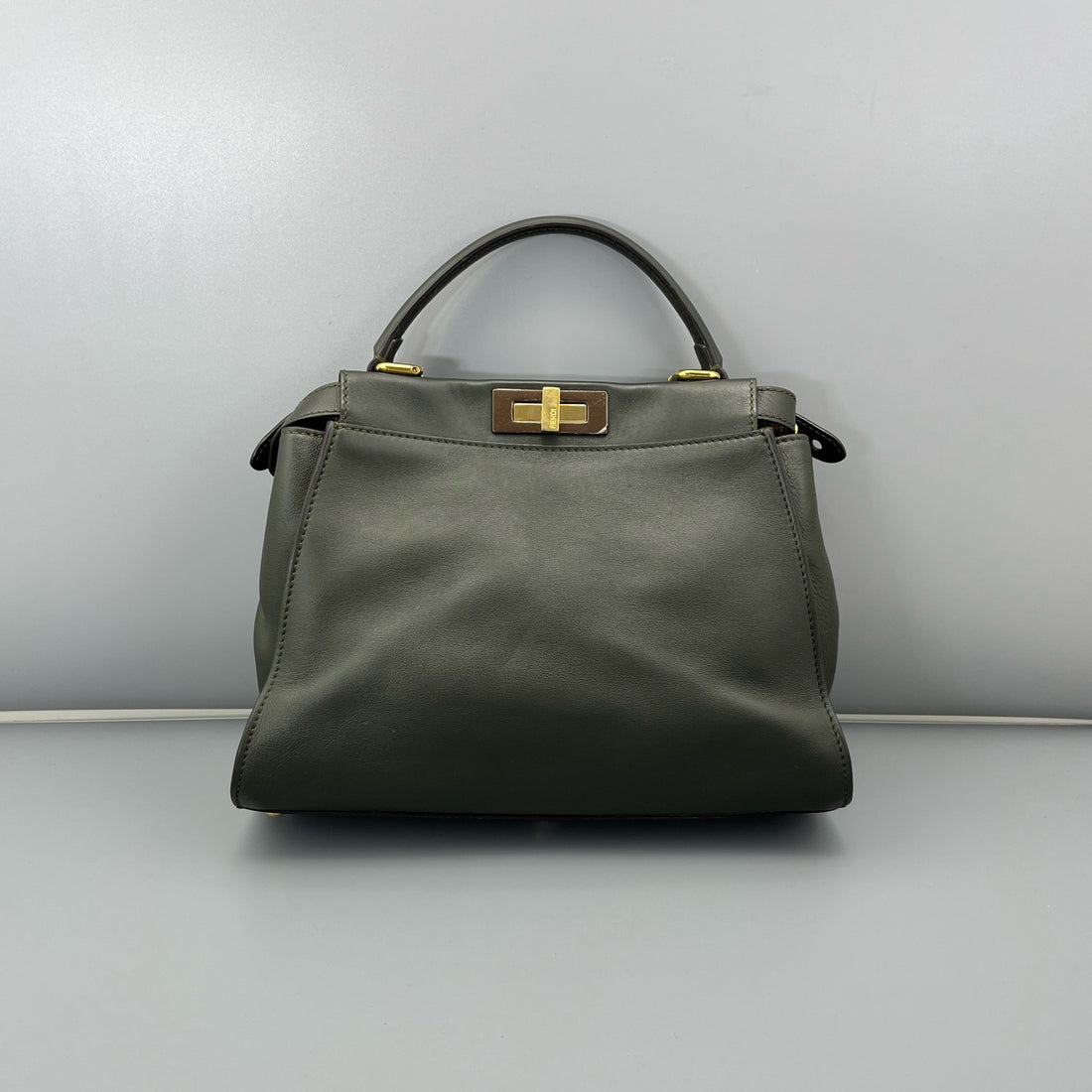 FENDI Peekaboo Leather Handbag