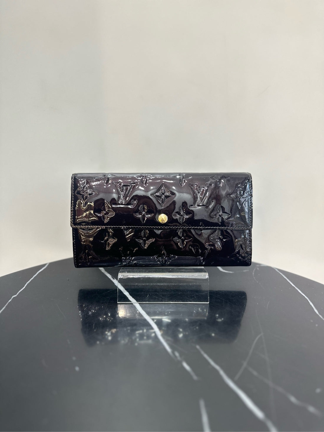 Louis Vuitton Vernis Portefeuille Sarah M91464 Blue Infini Women's Wallet