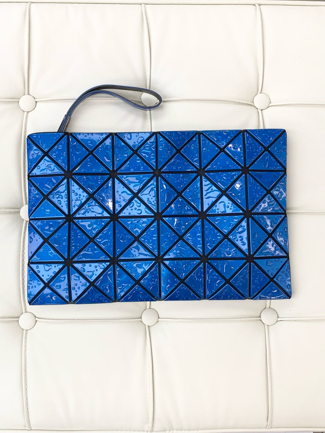 ISSEY MIYAKE Blue Teardrop Pattern Clutch