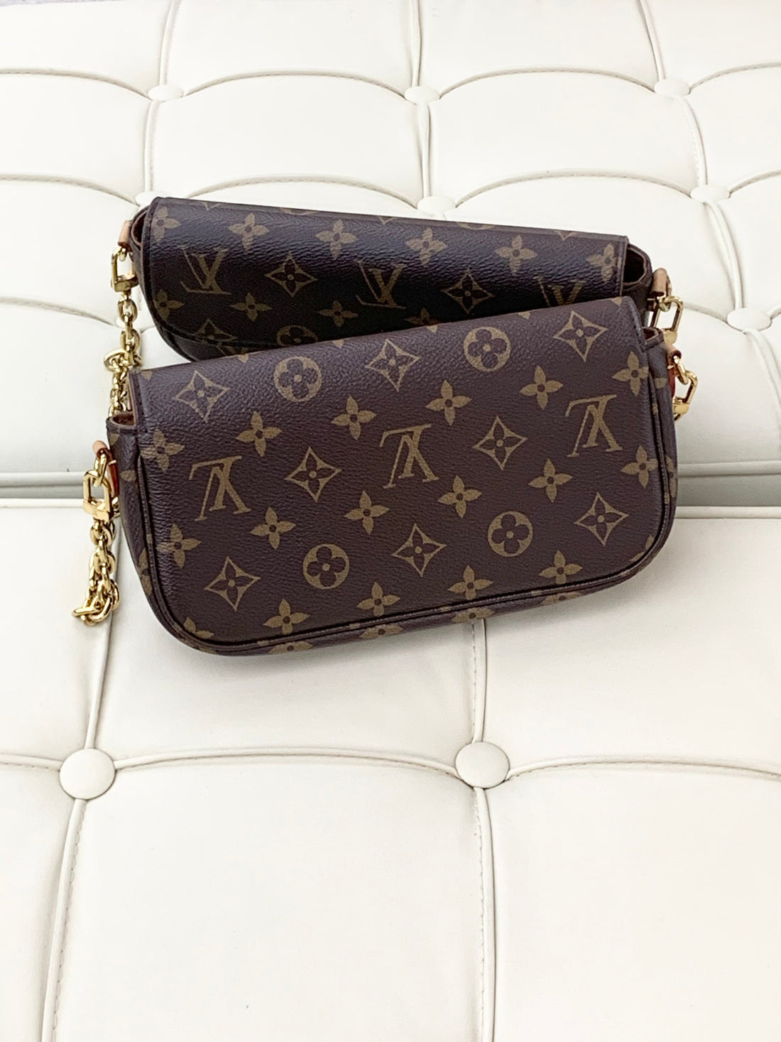 Louis Vuitton Monogram Chain Wallet, Ivy Brown
