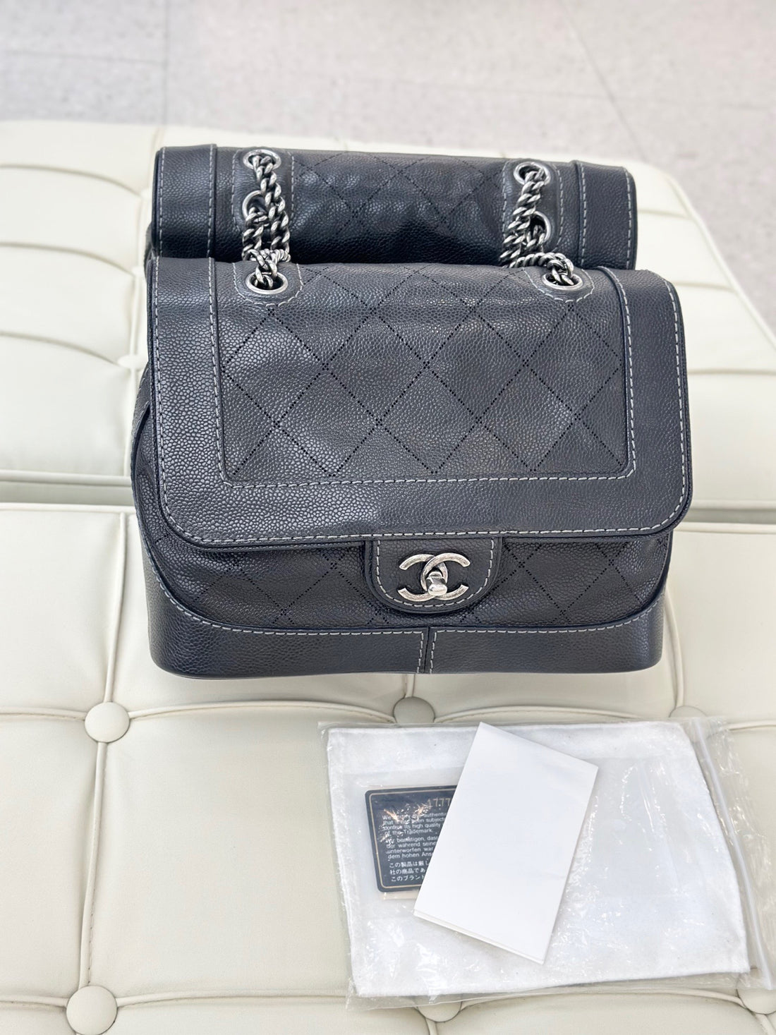 Chanel Black Caviar Leather Crossbody Bag
