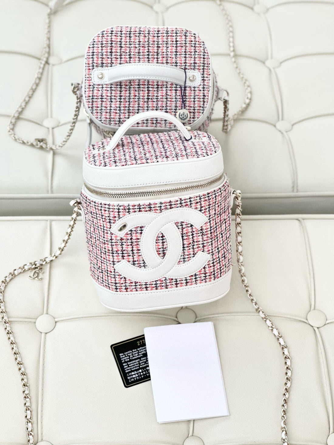 CHANEL Stylish CC Vanity Tweed Handbag