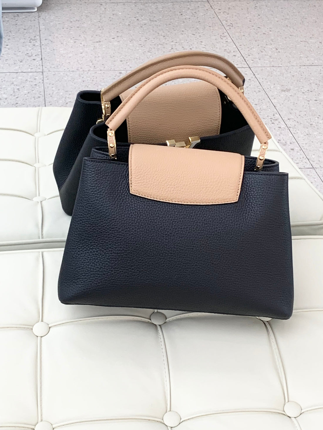 LV Capucines 皮革手提包