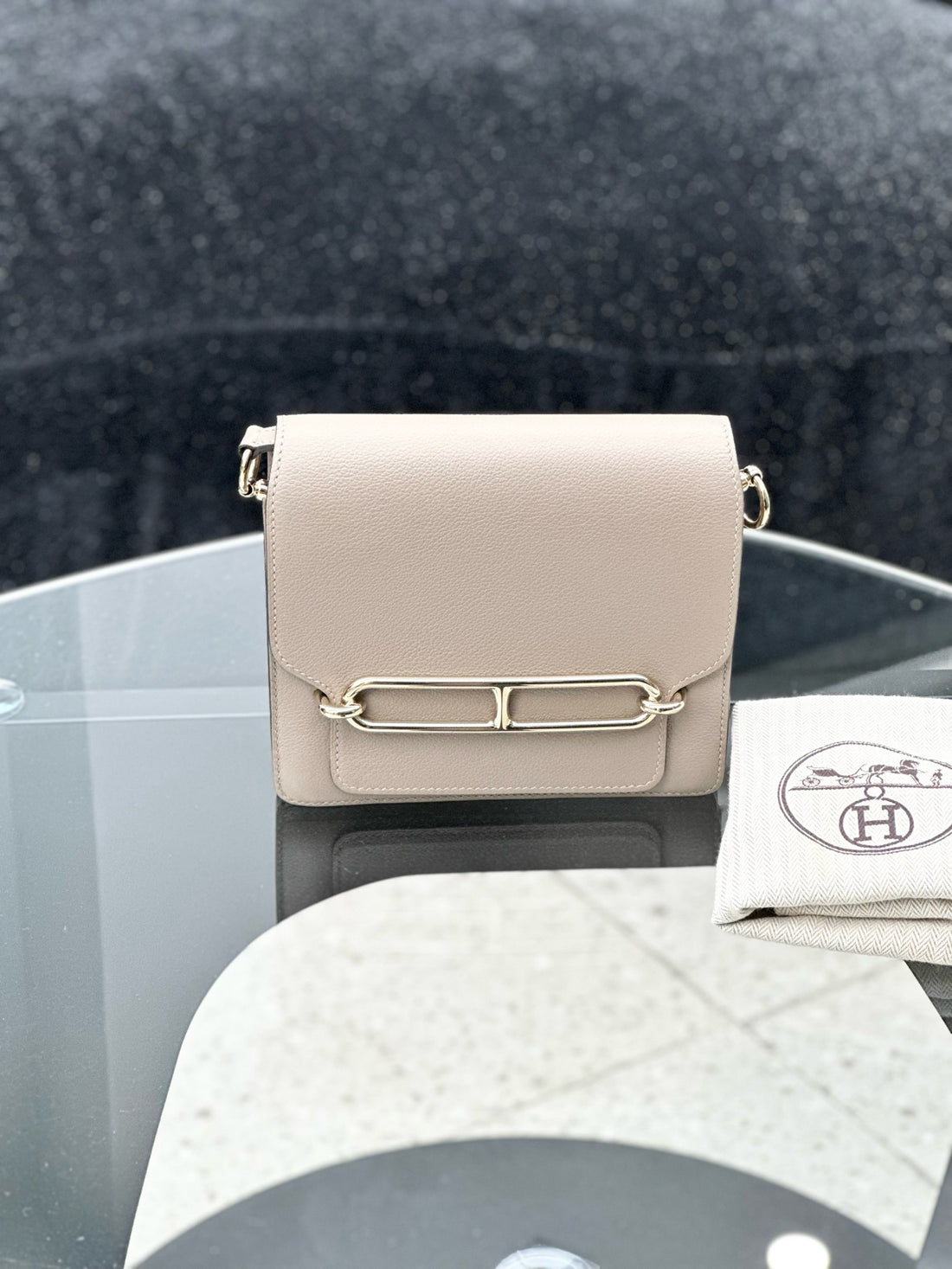 Hermes Roulis Mini Pig Nose Elephant Grey 18