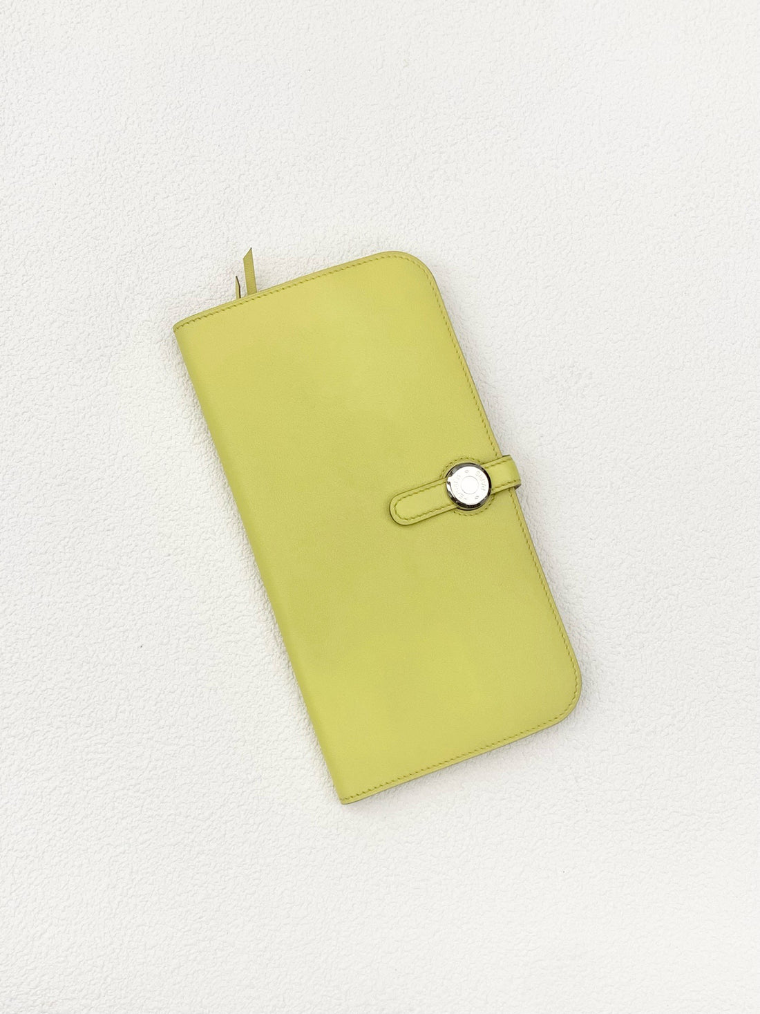 Hermes Dogon Chick Yellow Silver Buckle Long Wallet