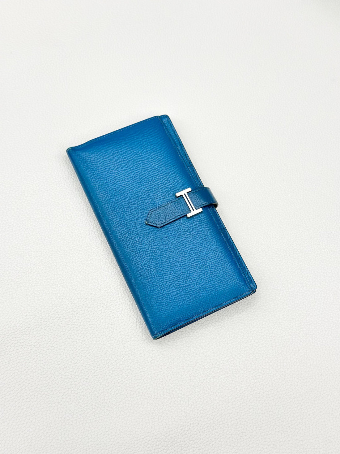 Hermes S3 Bulgarian Brean Silver Buckle Wallet