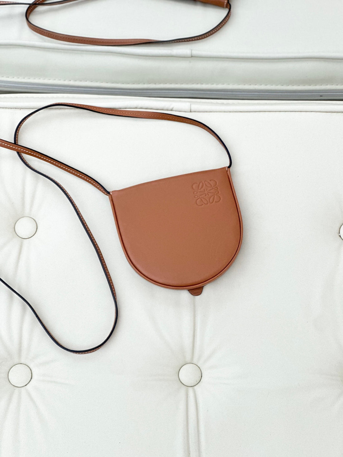 Loewe light brown small heel bag