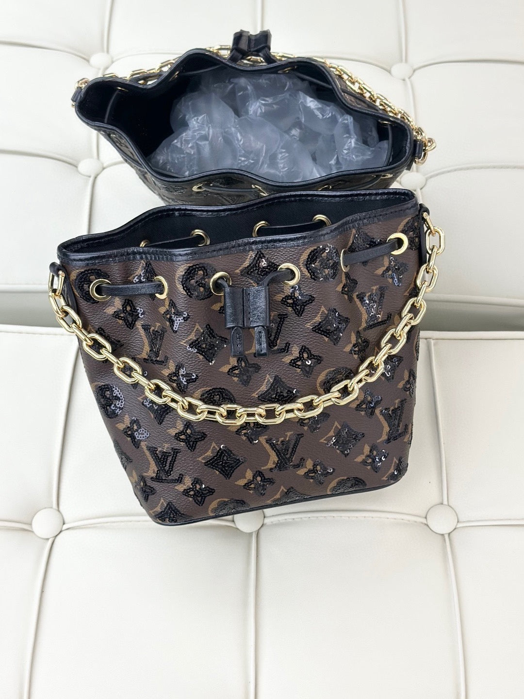 Louis Vuitton Noé BB sequin embellished version
