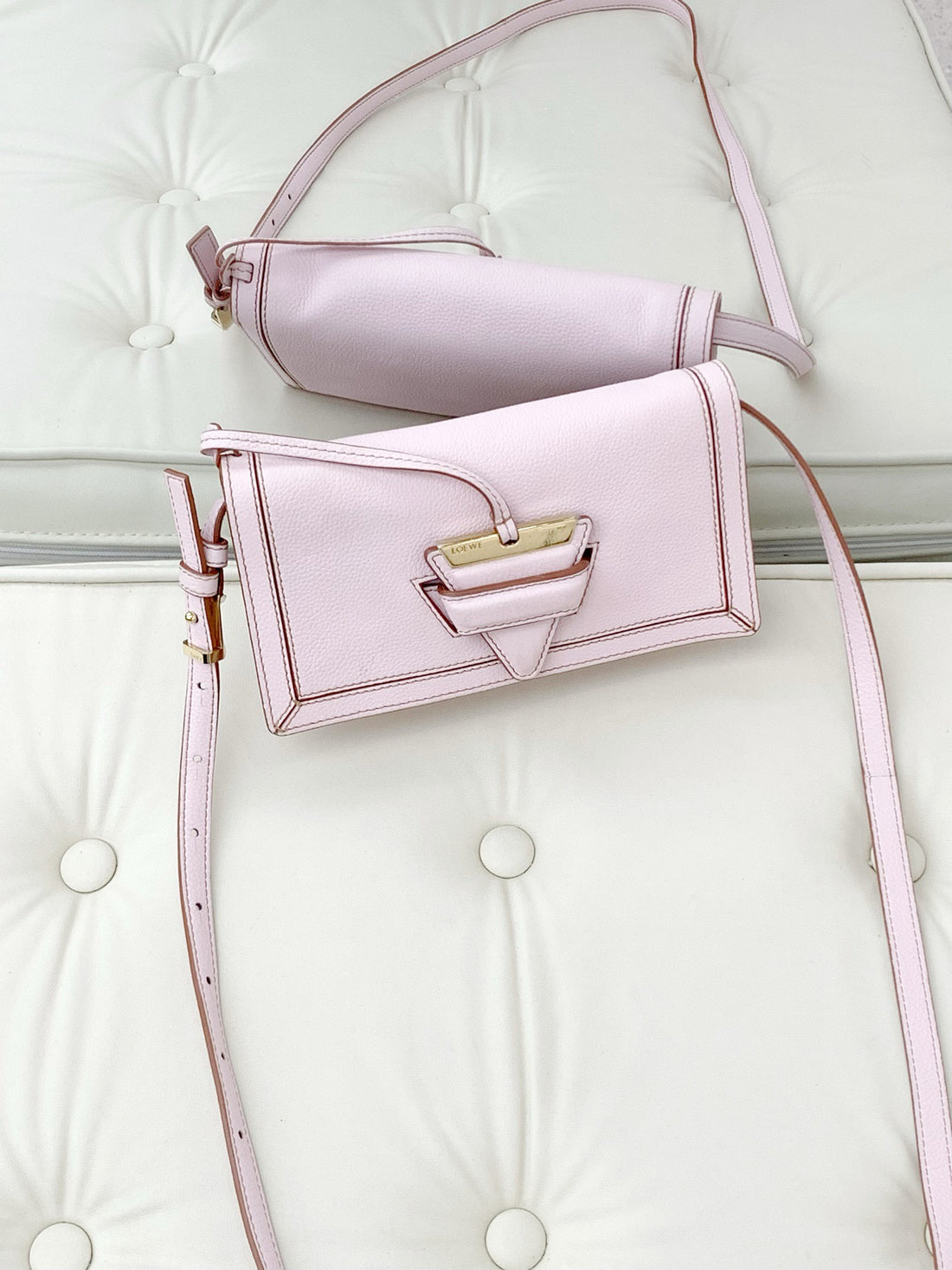 Loewe Barcelona Cherry Blossom Pink with Gold Buckle