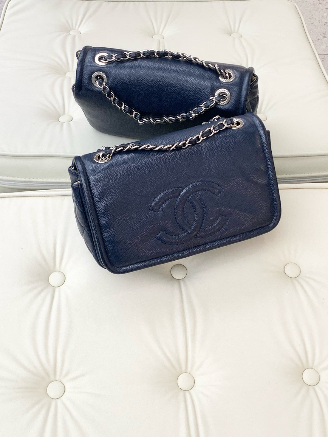 Chanel CC Classic Flap Bag | Navy Blue