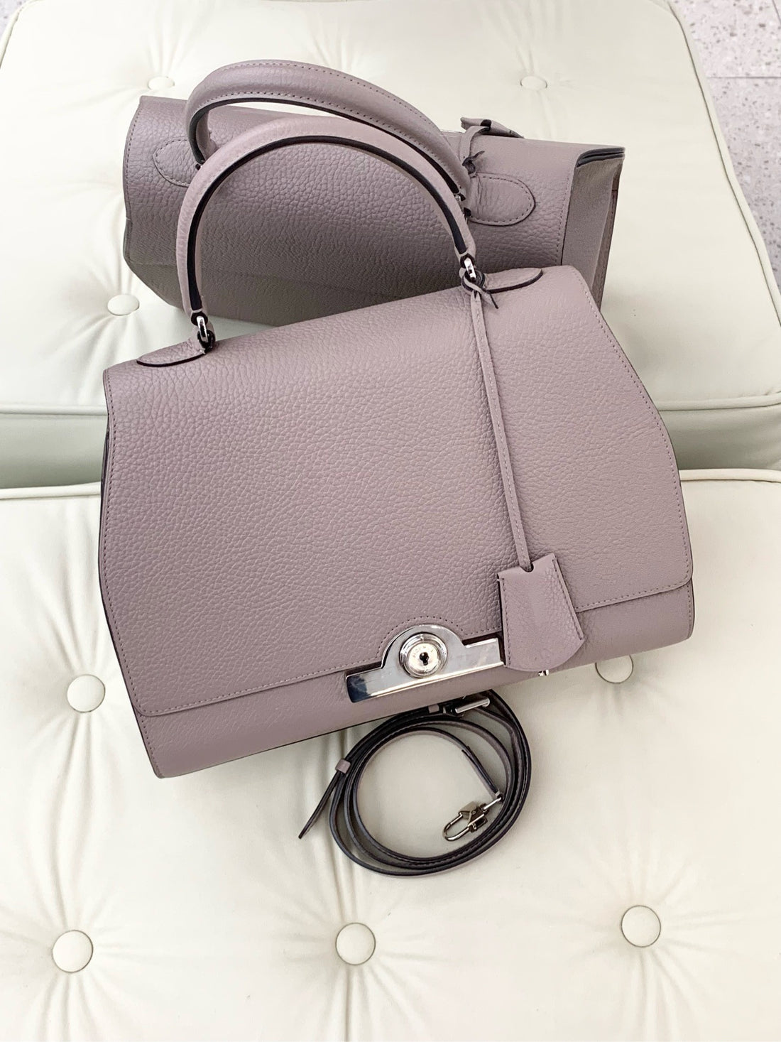 MOYNAT Rejane Pigeon Grey Handbag