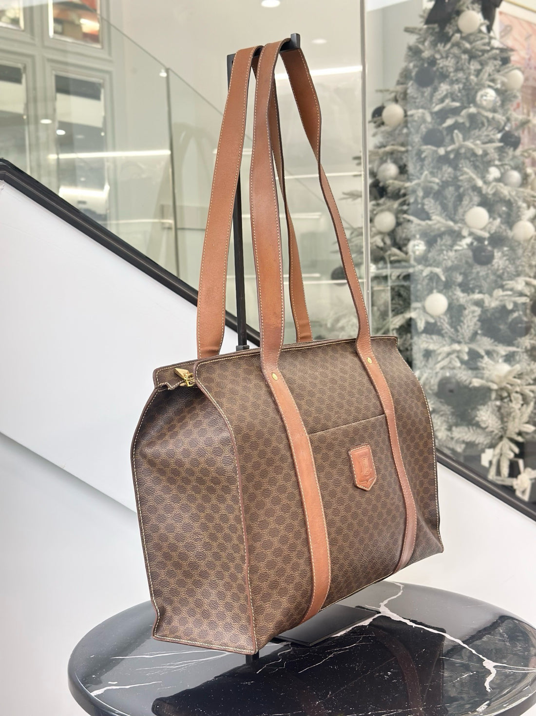 Celine Macadam monogram tote bag