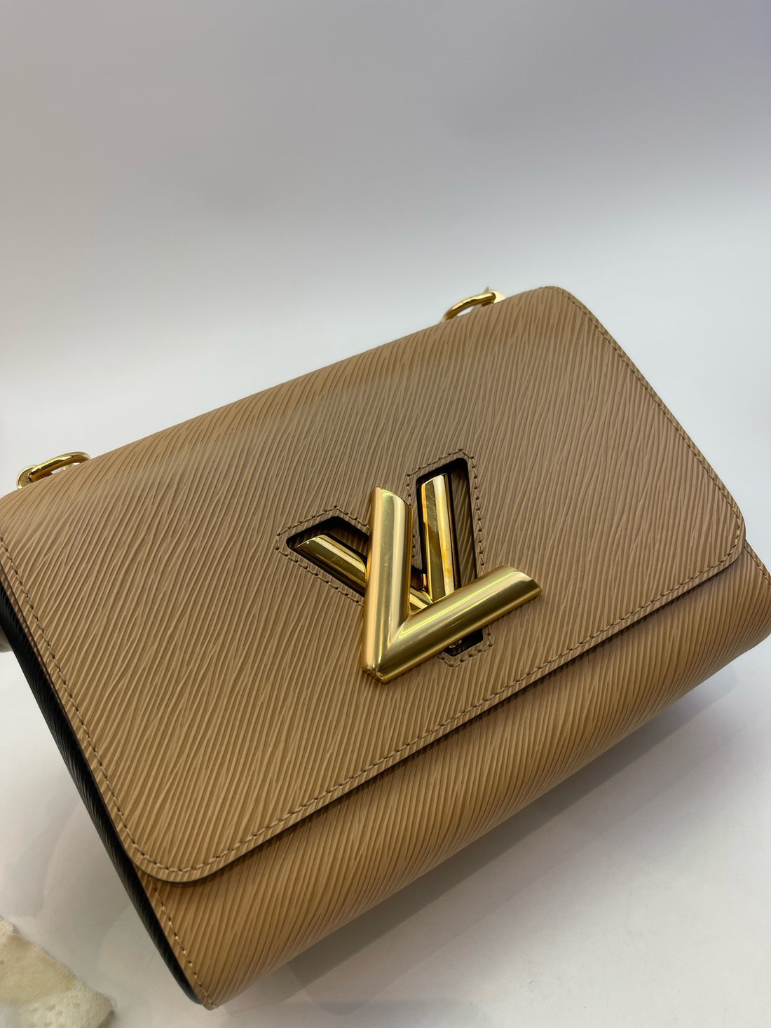LV Twist Chain Leather Handbag