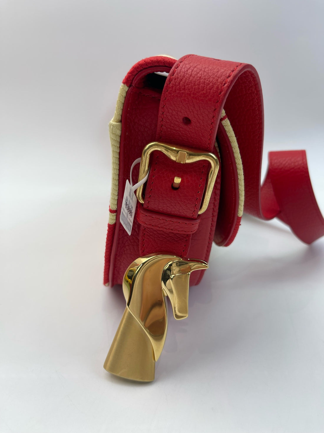 Burberry embroidered B-pattern checkered crossbody bag