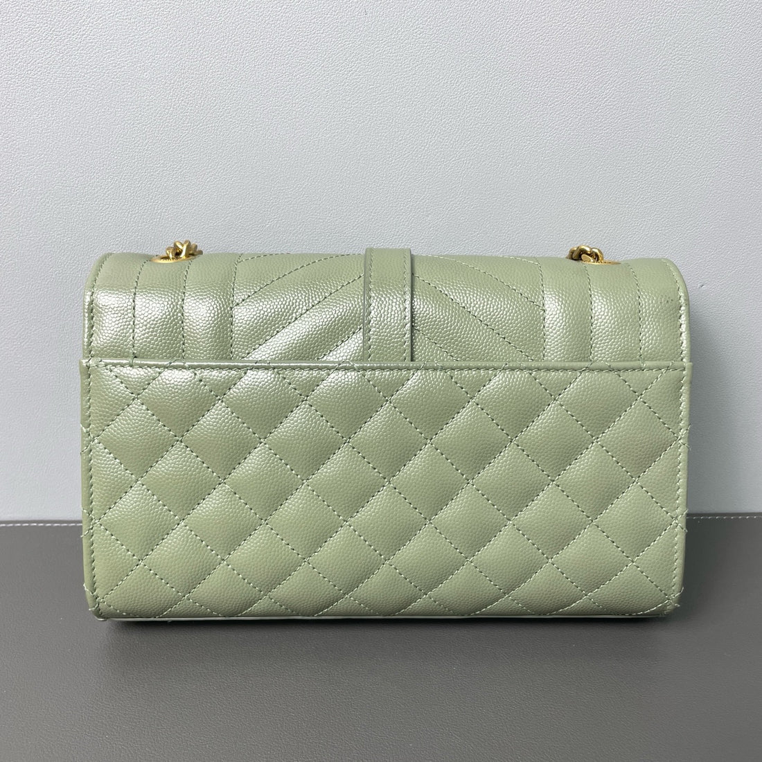 YSL Saint Laurent Monogram Envelope Triquilt Small Leather Bag