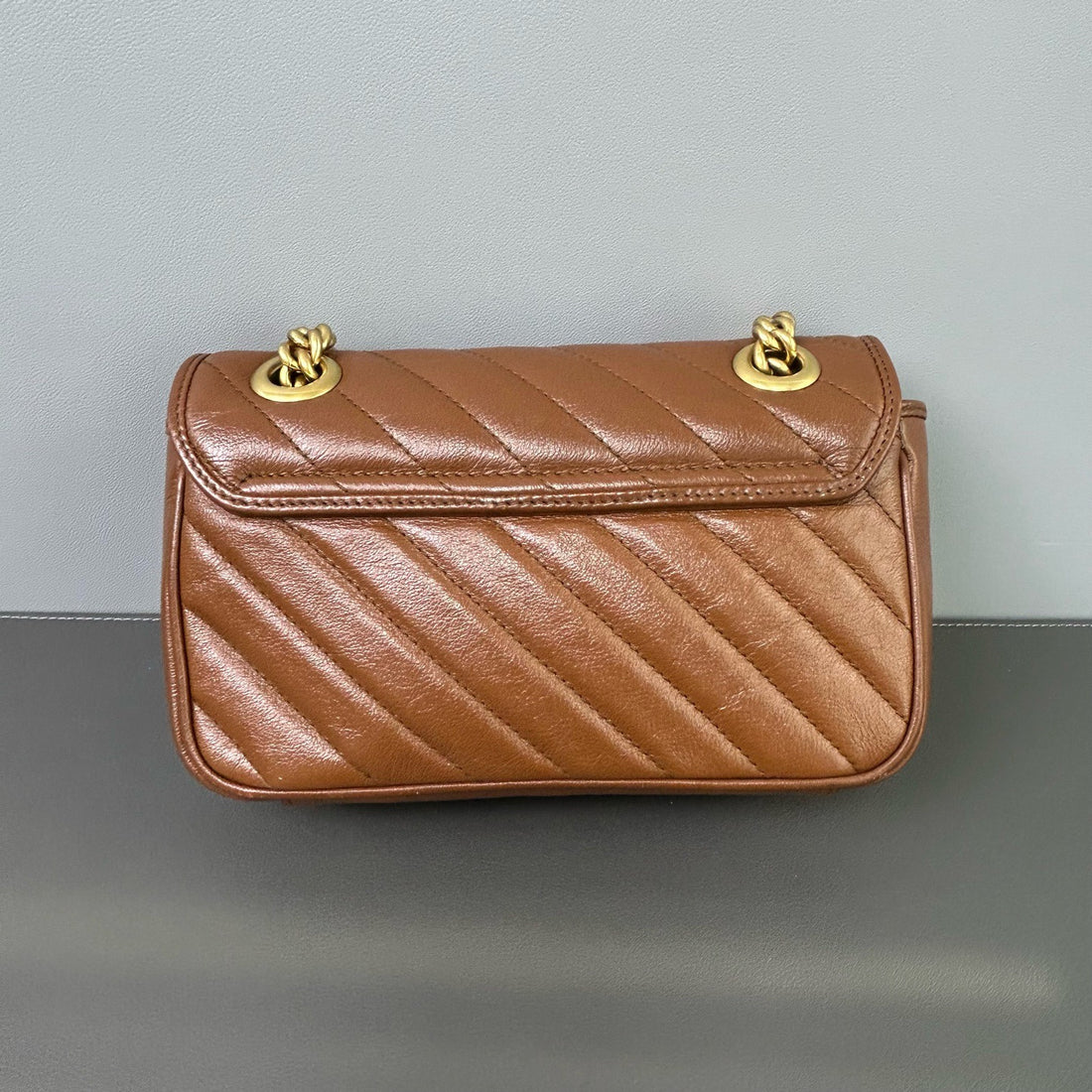 GUCCI GG Marmont Flap Leather Handbag